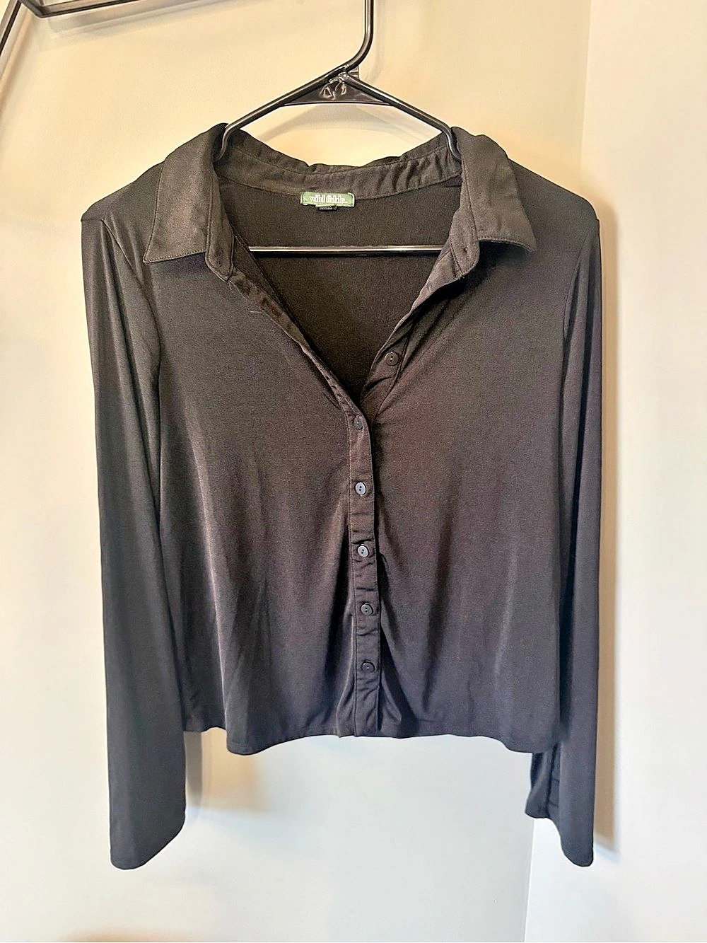 Wild Fable Black Button Down Blouse